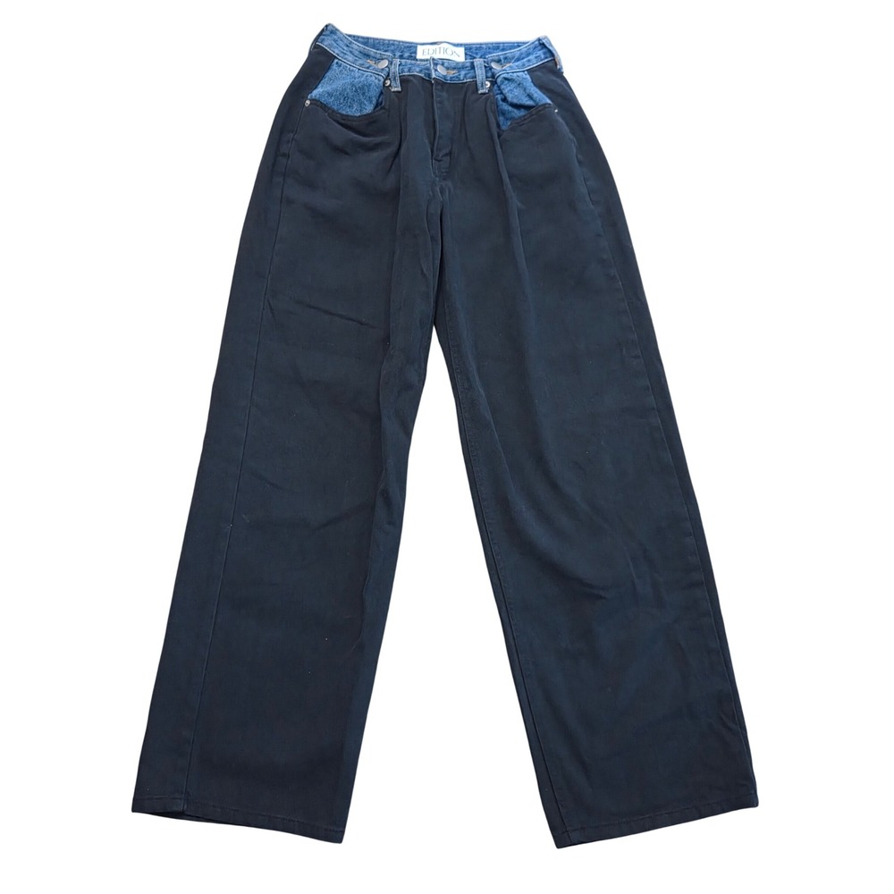 Edition Quiet Luxury Boho Chic Heritage Jeans Black Blue Contrast Denim Small